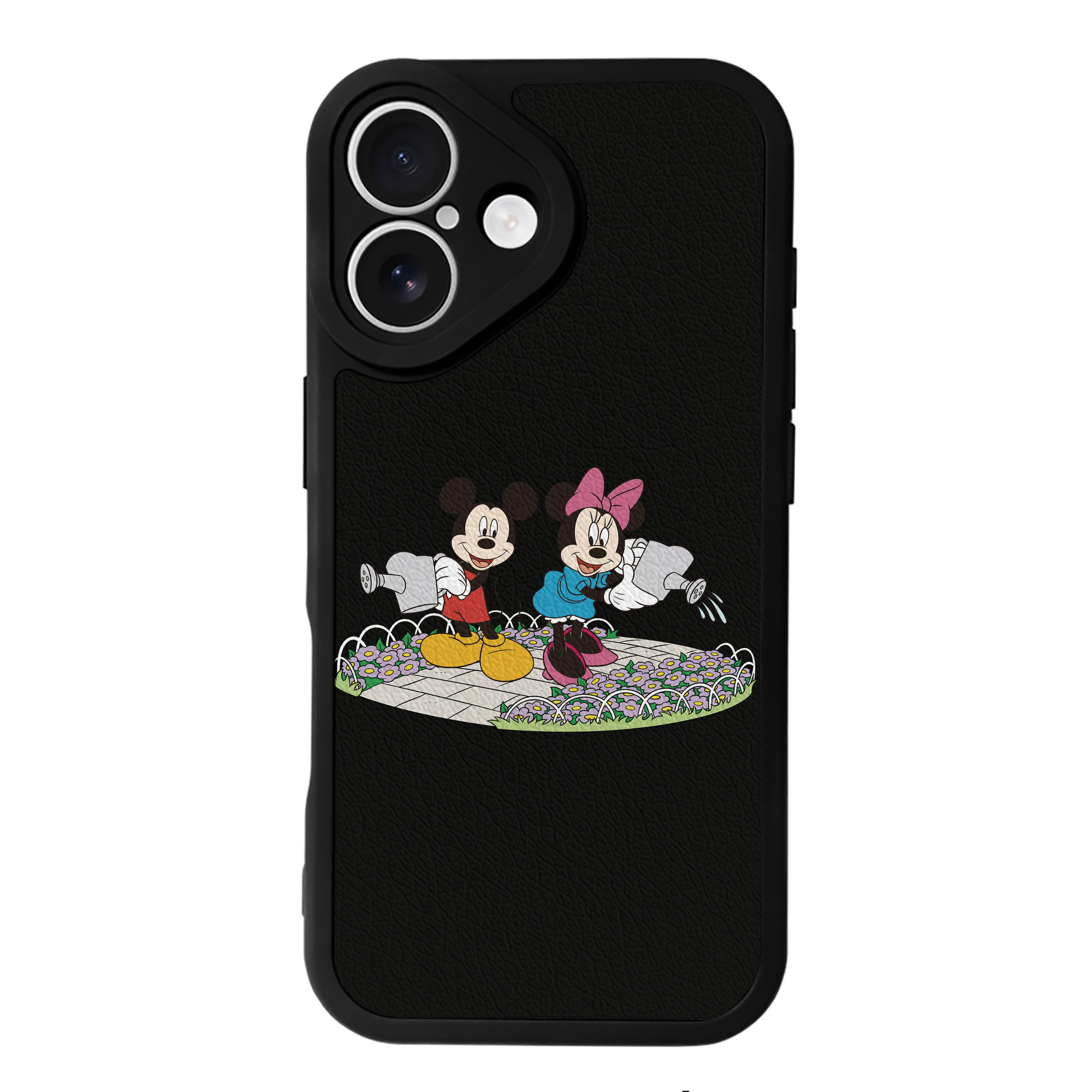 （画像用） ミッキーマウス Mickey Mouse 【iPhone 16シリーズ対応】シリコンスマホケース（レザー調） 材質：シリコン